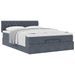 Cadre de lit ottoman avec matelas gris foncé 140x190 cm velours - Photo n°4