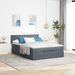 Cadre de lit ottoman avec matelas gris foncé 140x190 cm velours - Photo n°3