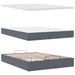 Cadre de lit ottoman avec matelas gris foncé 140x190 cm velours - Photo n°7