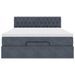 Cadre de lit ottoman avec matelas gris foncé 140x190 cm velours - Photo n°6