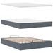 Cadre de lit ottoman avec matelas gris foncé 140x190 cm velours - Photo n°8