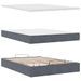 Cadre de lit ottoman avec matelas gris foncé 140x190 cm velours - Photo n°9