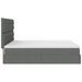 Cadre de lit ottoman avec matelas gris foncé 160x200cm tissu - Photo n°6