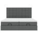 Cadre de lit ottoman avec matelas gris foncé 160x200cm tissu - Photo n°6