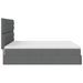 Cadre de lit ottoman avec matelas gris foncé 160x200cm tissu - Photo n°7