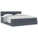 Cadre de lit ottoman avec matelas gris foncé 180x200cm velours - Photo n°1