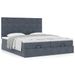 Cadre de lit ottoman avec matelas gris foncé 180x200cm velours - Photo n°1
