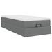 Cadre de lit ottoman avec matelas gris foncé 80x200 cm tissu - Photo n°8