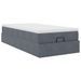 Cadre de lit ottoman avec matelas gris foncé 80x200 cm velours - Photo n°2