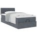 Cadre de lit ottoman avec matelas gris foncé 90x190 cm velours - Photo n°1