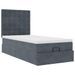 Cadre de lit ottoman avec matelas gris foncé 90x190 cm velours - Photo n°5