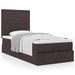 Cadre de lit ottoman avec matelas marron foncé 100x200 cm tissu - Photo n°1