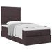 Cadre de lit ottoman avec matelas marron foncé 100x200 cm tissu - Photo n°4