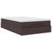 Cadre de lit ottoman avec matelas marron foncé 120x200 cm tissu - Photo n°2