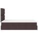 Cadre de lit ottoman avec matelas marron foncé 120x200 cm tissu - Photo n°8