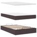 Cadre de lit ottoman avec matelas marron foncé 120x200 cm tissu - Photo n°7