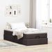 Cadre de lit ottoman avec matelas marron foncé 80x200 cm tissu - Photo n°3