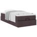 Cadre de lit ottoman avec matelas marron foncé 80x200 cm tissu - Photo n°4