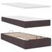 Cadre de lit ottoman avec matelas marron foncé 80x200 cm tissu - Photo n°7