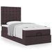 Cadre de lit ottoman avec matelas marron foncé 90x200 cm tissu - Photo n°1