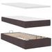 Cadre de lit ottoman avec matelas marron foncé 90x200 cm tissu - Photo n°7