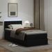 Cadre de lit ottoman avec matelas noir 100x200 cm similicuir - Photo n°1