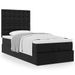 Cadre de lit ottoman avec matelas noir 100x200 cm similicuir - Photo n°4