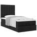 Cadre de lit ottoman avec matelas noir 100x200cm tissu - Photo n°4