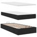 Cadre de lit ottoman avec matelas noir 100x200cm tissu - Photo n°6