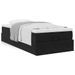 Cadre de lit ottoman avec matelas noir 100x200cm velours - Photo n°1