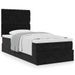 Cadre de lit ottoman avec matelas noir 100x200cm velours - Photo n°1