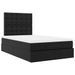 Cadre de lit ottoman avec matelas noir 120x190 cm similicuir - Photo n°2