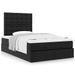 Cadre de lit ottoman avec matelas noir 120x190 cm similicuir - Photo n°4