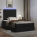 Cadre de lit ottoman avec matelas noir 120x190 cm similicuir - Photo n°1