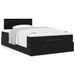 Cadre de lit ottoman avec matelas noir 120x190 cm velours - Photo n°1