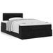 Cadre de lit ottoman avec matelas noir 120x190 cm velours - Photo n°1