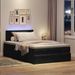 Cadre de lit ottoman avec matelas noir 120x190 cm velours - Photo n°1