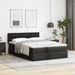 Cadre de lit ottoman avec matelas noir 140x190 cm similicuir - Photo n°1