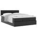 Cadre de lit ottoman avec matelas noir 140x190 cm similicuir - Photo n°3