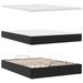 Cadre de lit ottoman avec matelas noir 140x190 cm similicuir - Photo n°6