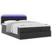 Cadre de lit ottoman avec matelas noir 140x190 cm similicuir - Photo n°4