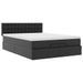 Cadre de lit ottoman avec matelas noir 140x190 cm similicuir - Photo n°5