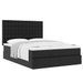 Cadre de lit ottoman avec matelas noir 140x190 cm similicuir - Photo n°1