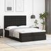 Cadre de lit ottoman avec matelas noir 140x190 cm similicuir - Photo n°3