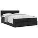 Cadre de lit ottoman avec matelas noir 140x190 cm tissu - Photo n°1