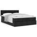 Cadre de lit ottoman avec matelas noir 140x190 cm tissu - Photo n°4