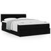 Cadre de lit ottoman avec matelas noir 140x190 cm tissu - Photo n°1