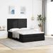 Cadre de lit ottoman avec matelas noir 140x190 cm tissu - Photo n°3