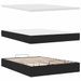 Cadre de lit ottoman avec matelas noir 140x190 cm tissu - Photo n°6