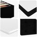 Cadre de lit ottoman avec matelas noir 140x190 cm tissu - Photo n°12